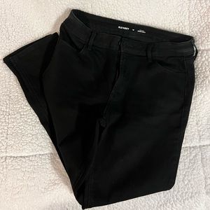 Black straight jeans